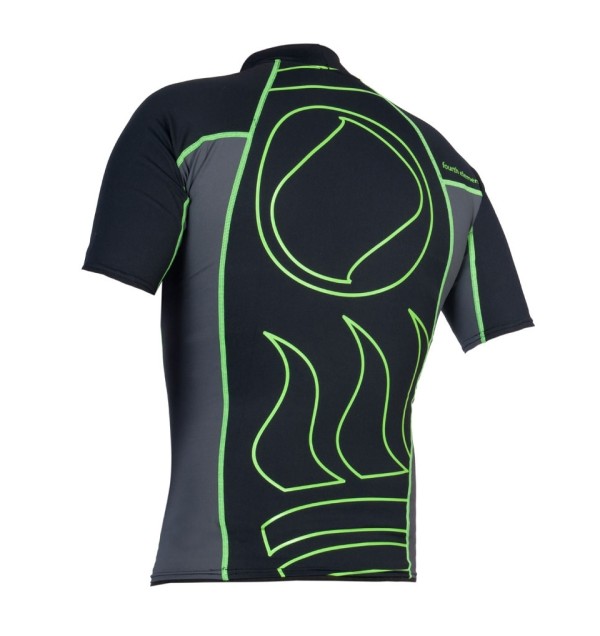 Рашгард Fourth Element Hydroskin Короткий Рукав Black Green, муж.