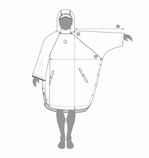 Пончо Fourth Element Storm Poncho Burgundy